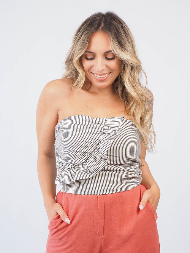 Striped Cropped Top