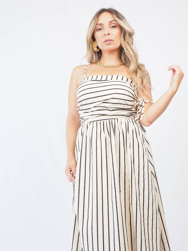 Strap Dress With Stripes