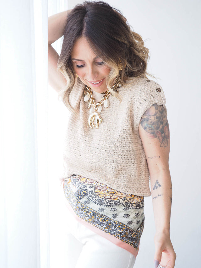 Crochet Knit Vest