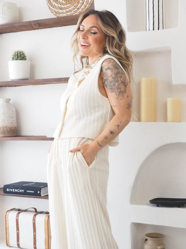 Conjunto em Malha Crochet