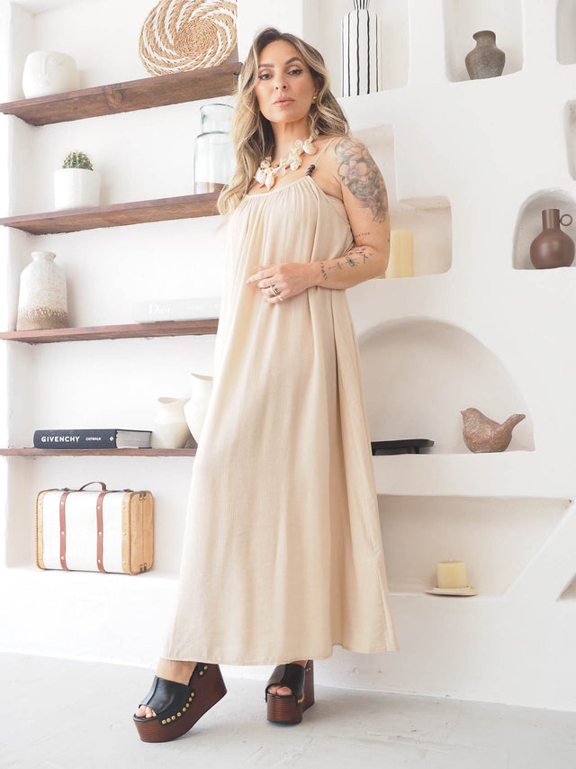 Vestido Comprido de Alças