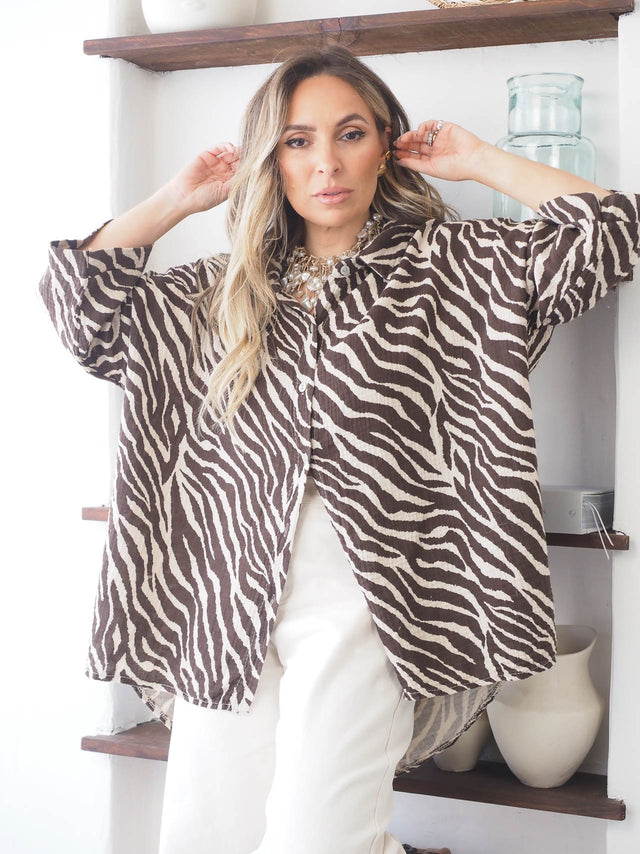Camisa Estampado Zebra
