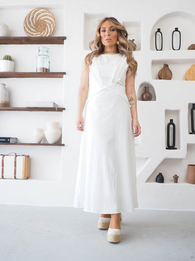Vestido Midi em Algodão