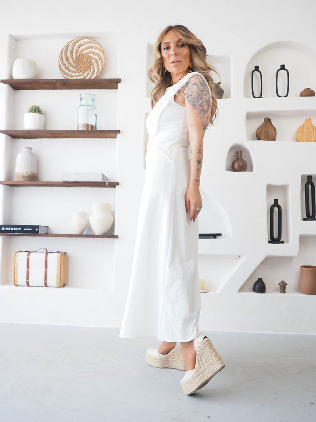 Vestido Midi em Algodão