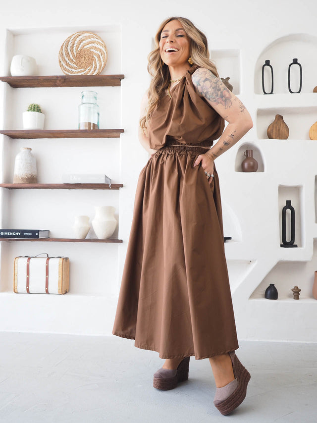 Basic Top and Skirt Set