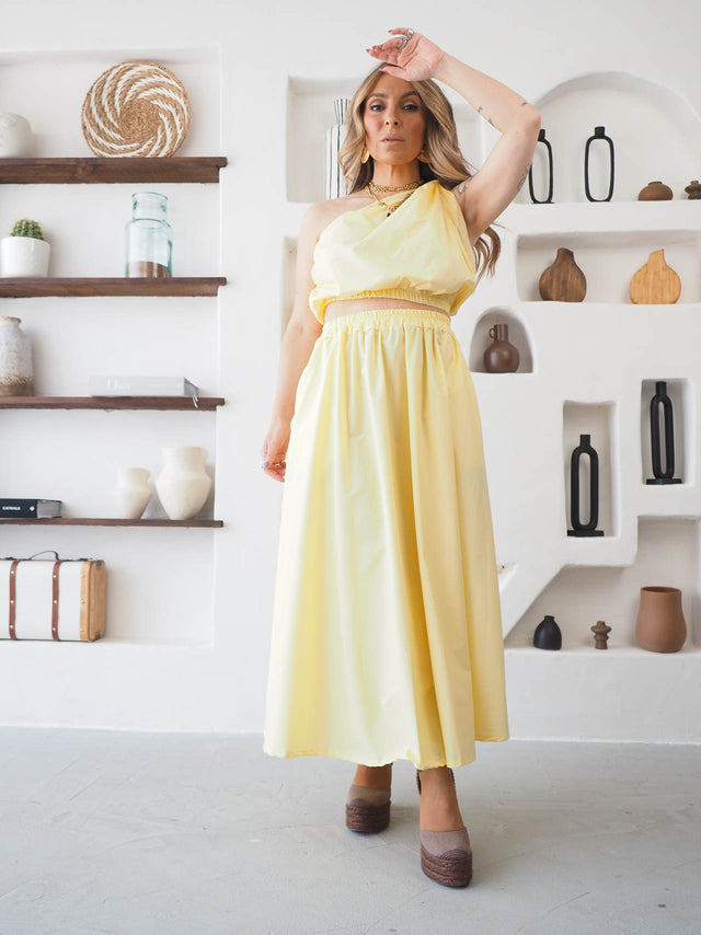 Basic Top and Skirt Set