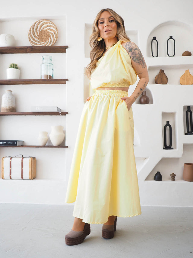 Basic Top and Skirt Set