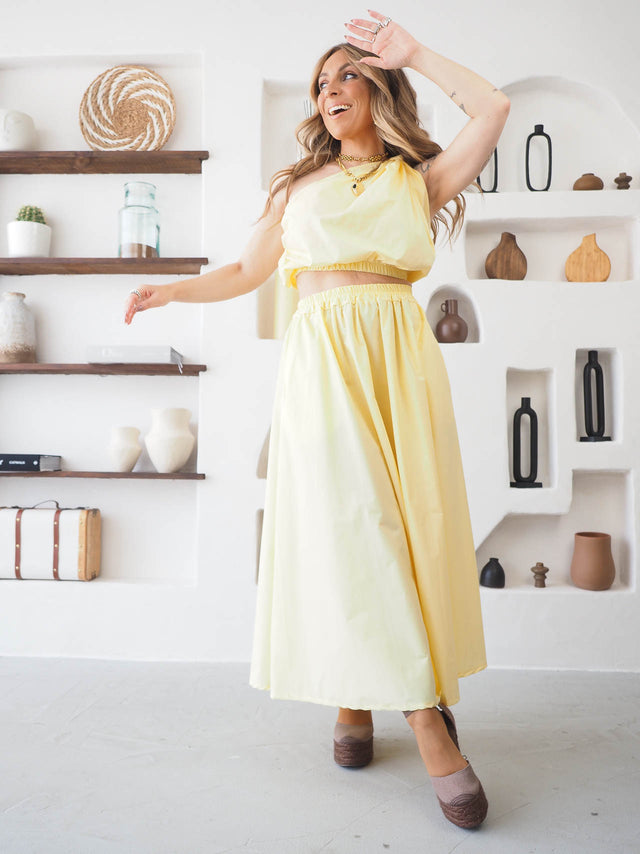 Basic Top and Skirt Set