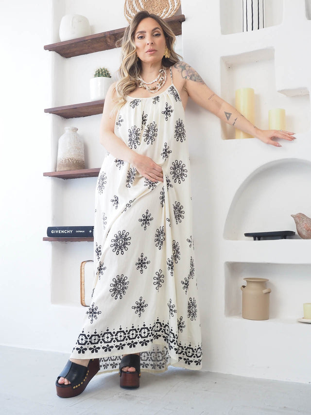 Vestido de Alças Estampado