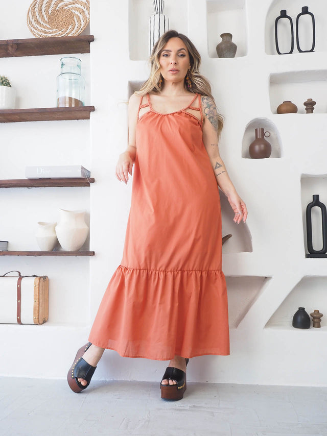 Plain Midi Dress
