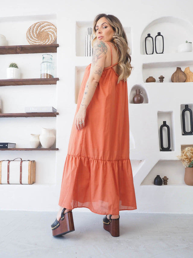 Plain Midi Dress
