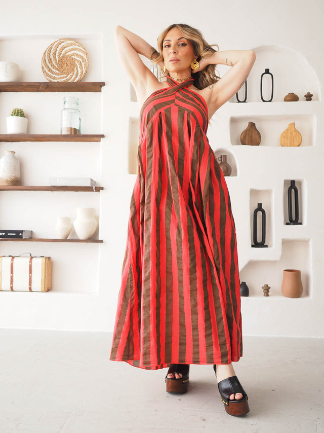 Striped Midi Dress