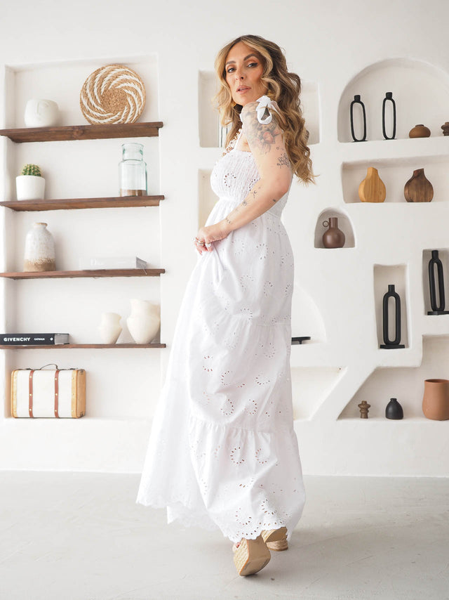 Embroidered Long Dress