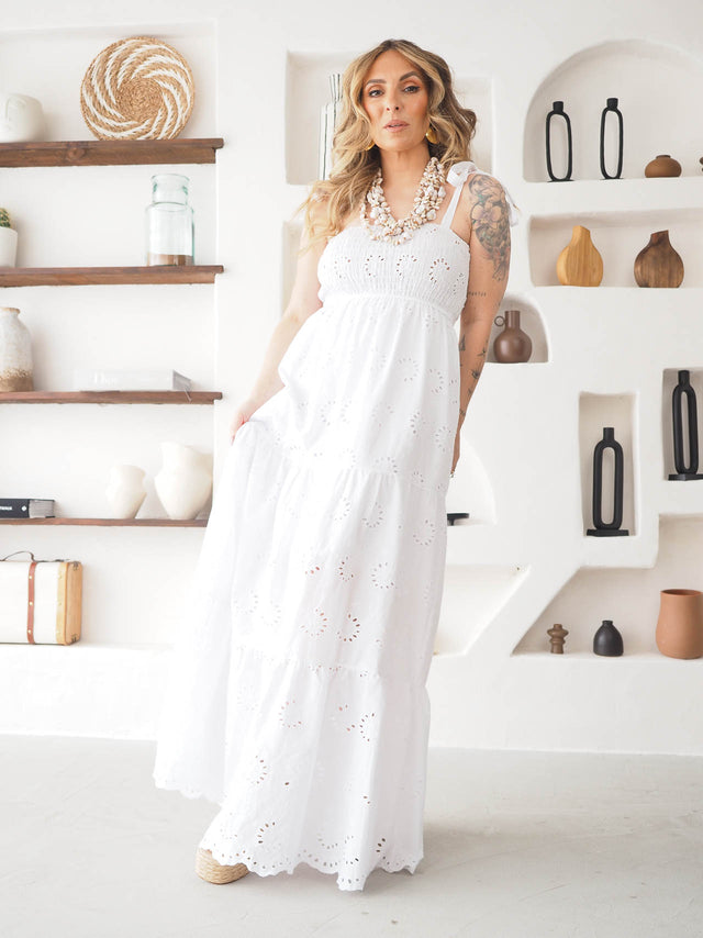 Embroidered Long Dress