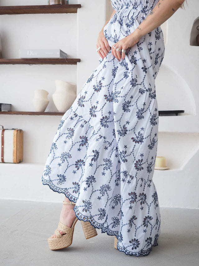 Vestido Comprido Bordado