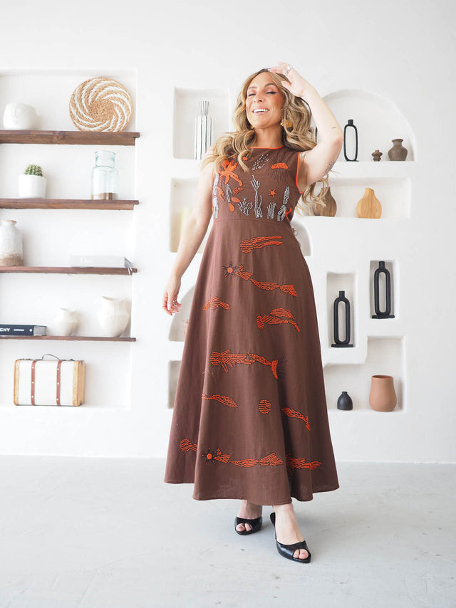 Vestido Comprido Com Missangas