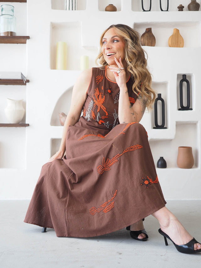Vestido Comprido Com Missangas
