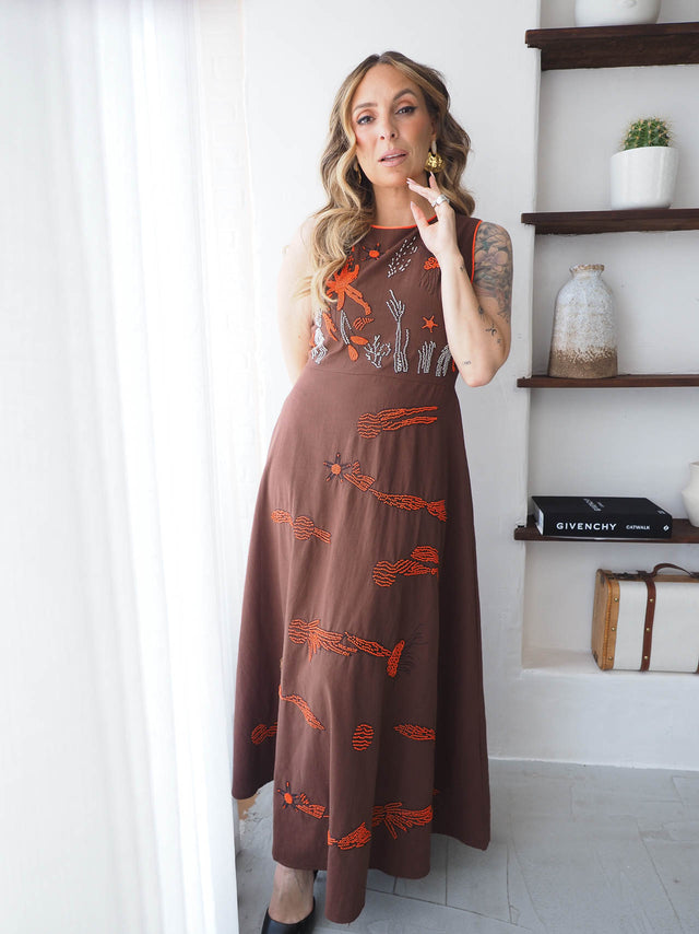 Vestido Comprido Com Missangas