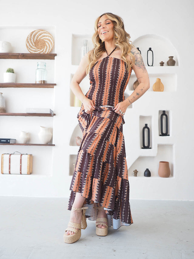 Vestido Comprido Estampado