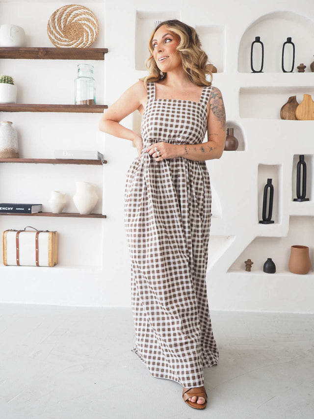 Vestido Comprido Xadrez