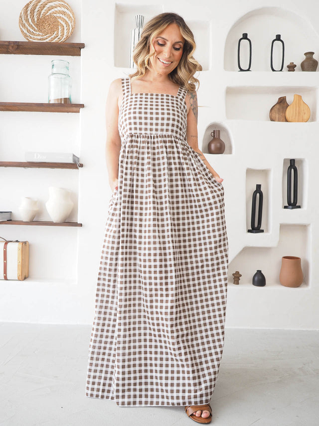 Vestido Comprido Xadrez
