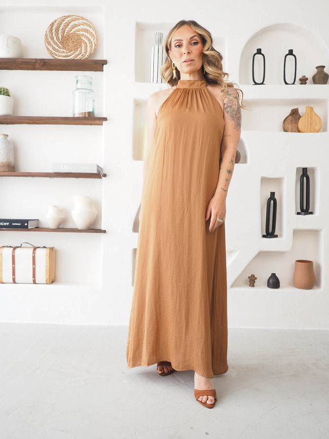 Satin Midi Dress