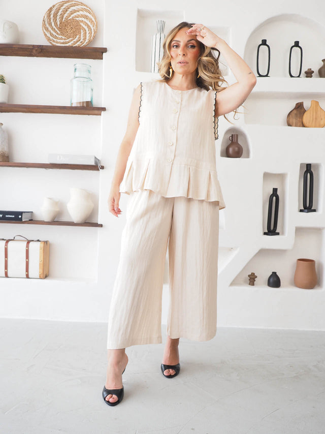 Conjunto Blusa e Calças Culote