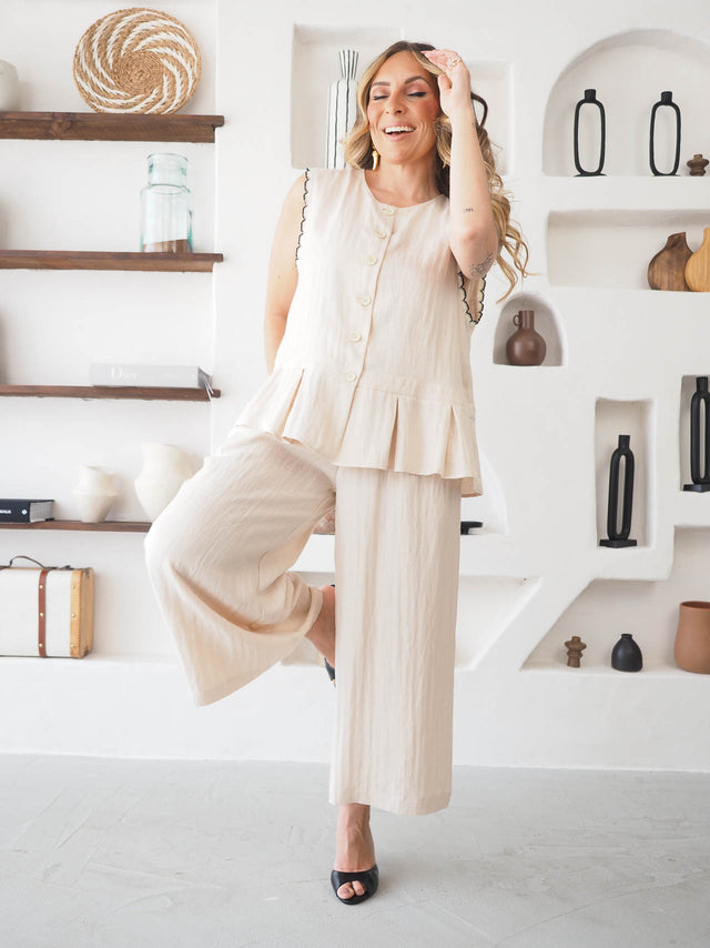 Conjunto Blusa e Calças Culote