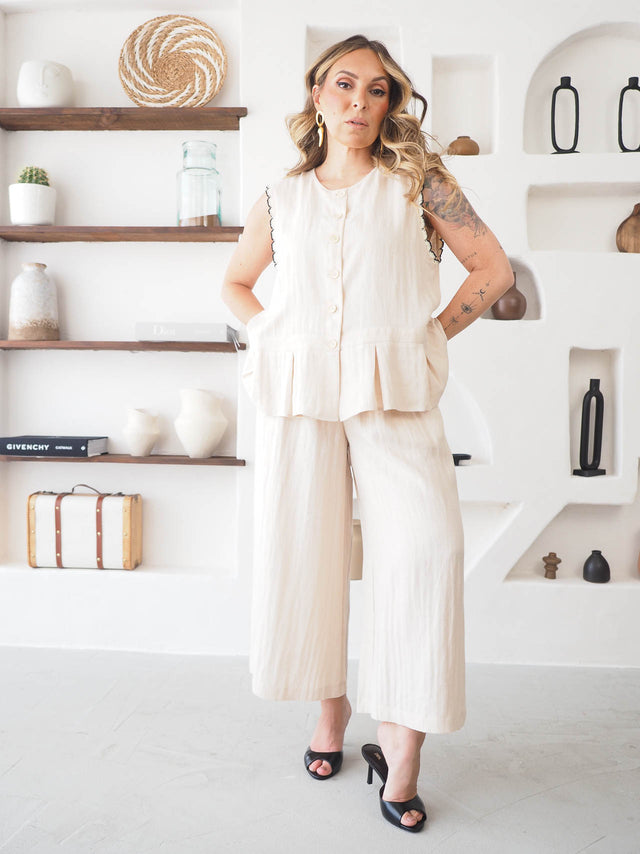 Conjunto Blusa e Calças Culote