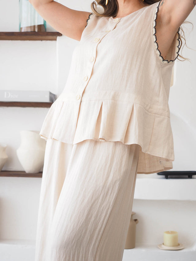 Conjunto Blusa e Calças Culote