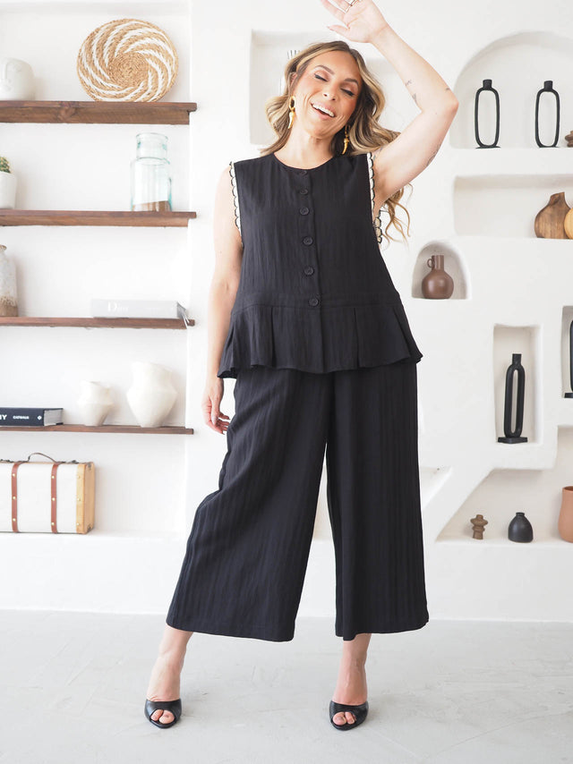 Conjunto Blusa e Calças Culote