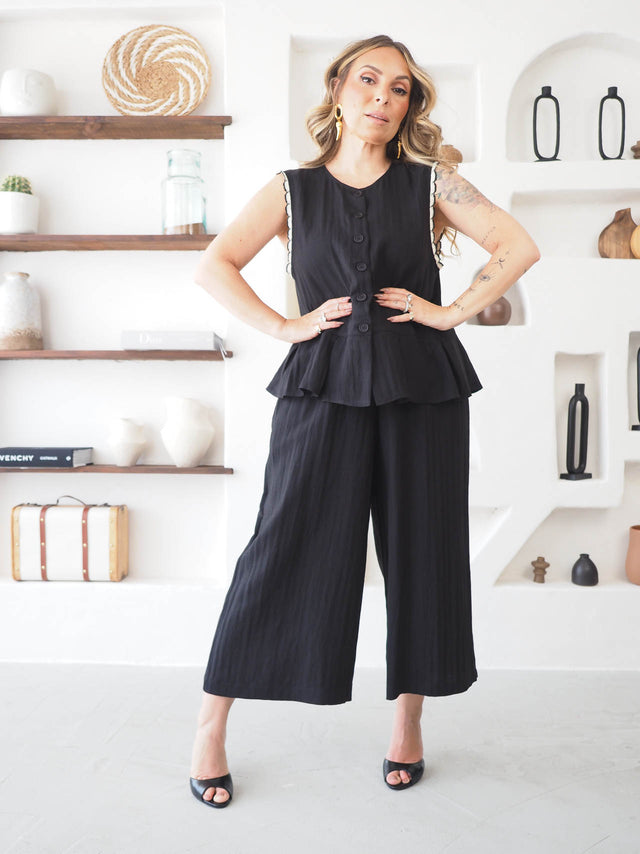 Conjunto Blusa e Calças Culote