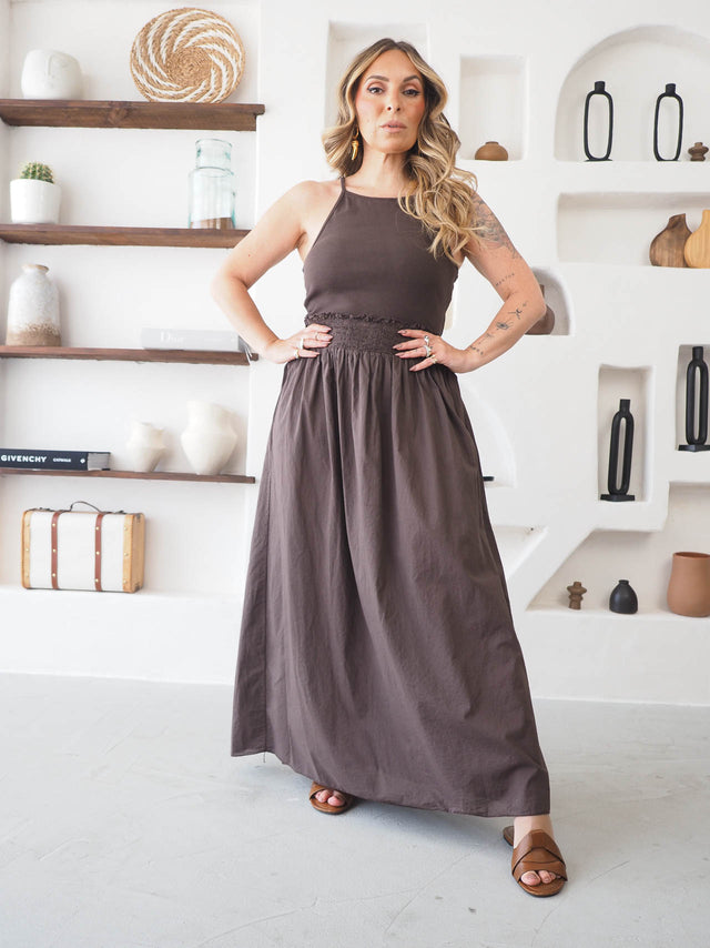 Vestido Básico de Alças