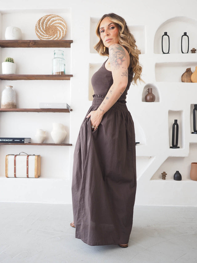 Vestido Básico de Alças