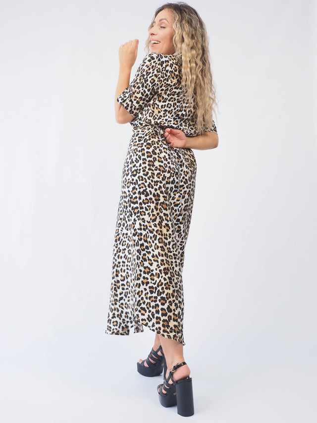 Animal Print Shirt Dress