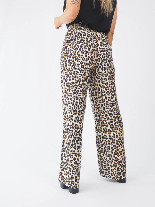 Animal Print Pantalona Pants