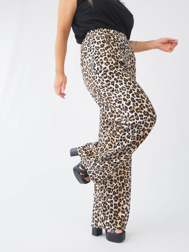 Animal Print Pantalona Pants