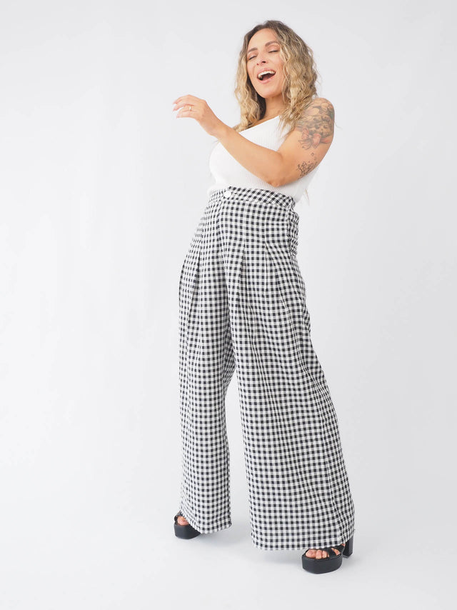 Plaid Pantalona Pants