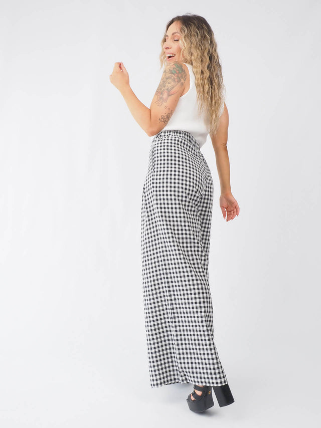 Plaid Pantalona Pants