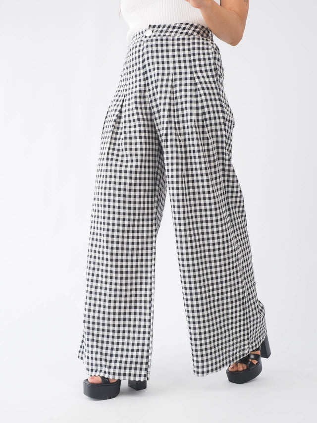 Plaid Pantalona Pants