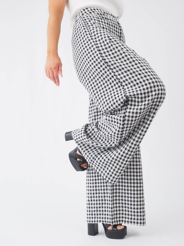 Plaid Pantalona Pants