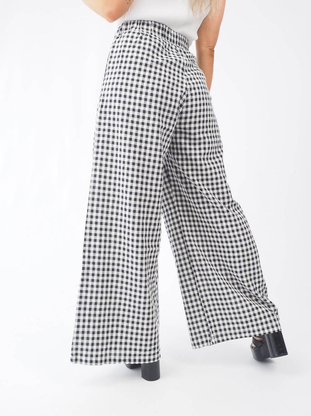 Plaid Pantalona Pants