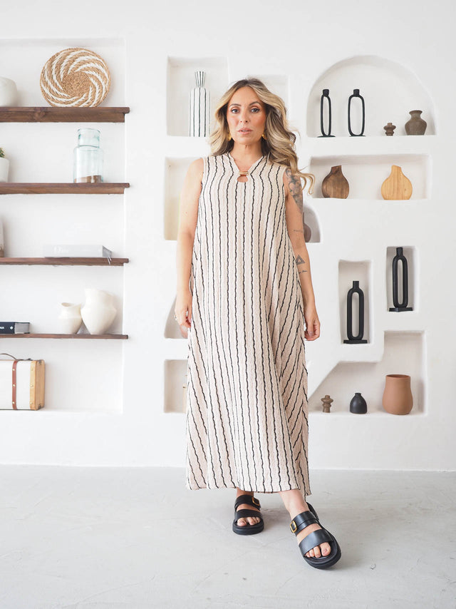 Vestido Midi Riscas