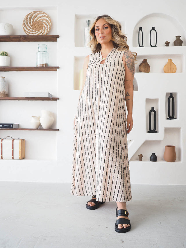 Vestido Midi Riscas