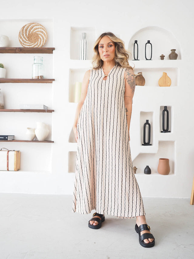 Vestido Midi Riscas