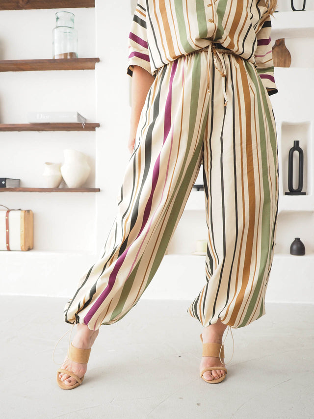 Striped Balloon Trousers
