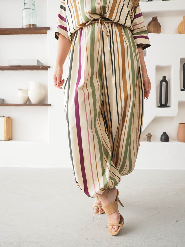 Striped Balloon Trousers