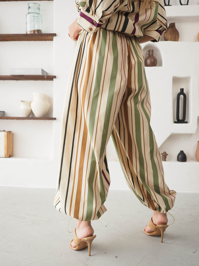 Striped Balloon Trousers