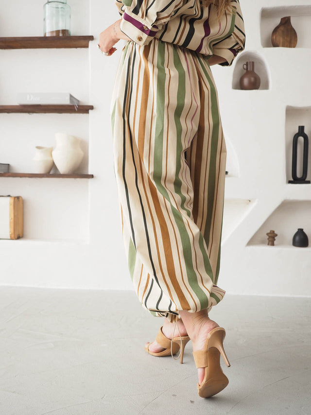 Striped Balloon Trousers