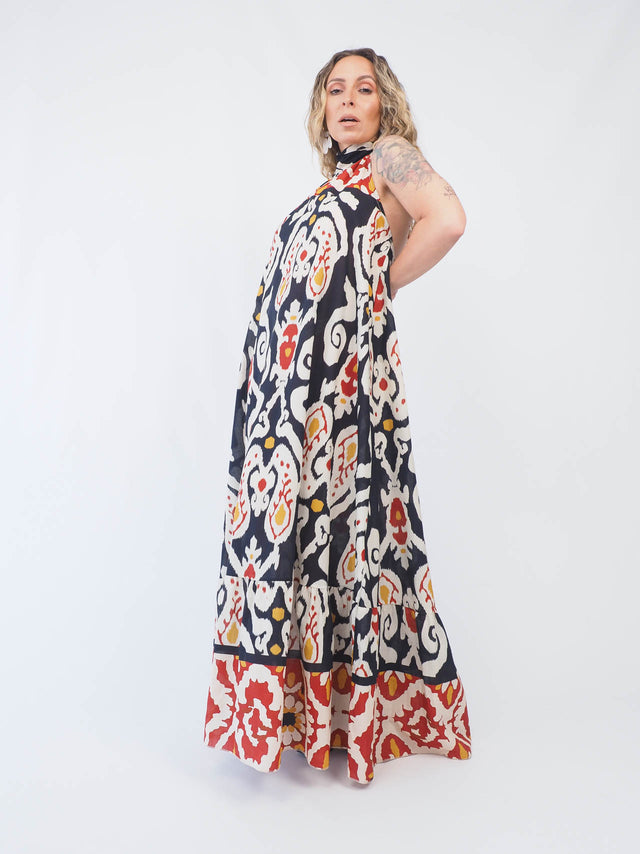 Printed Halter Dress